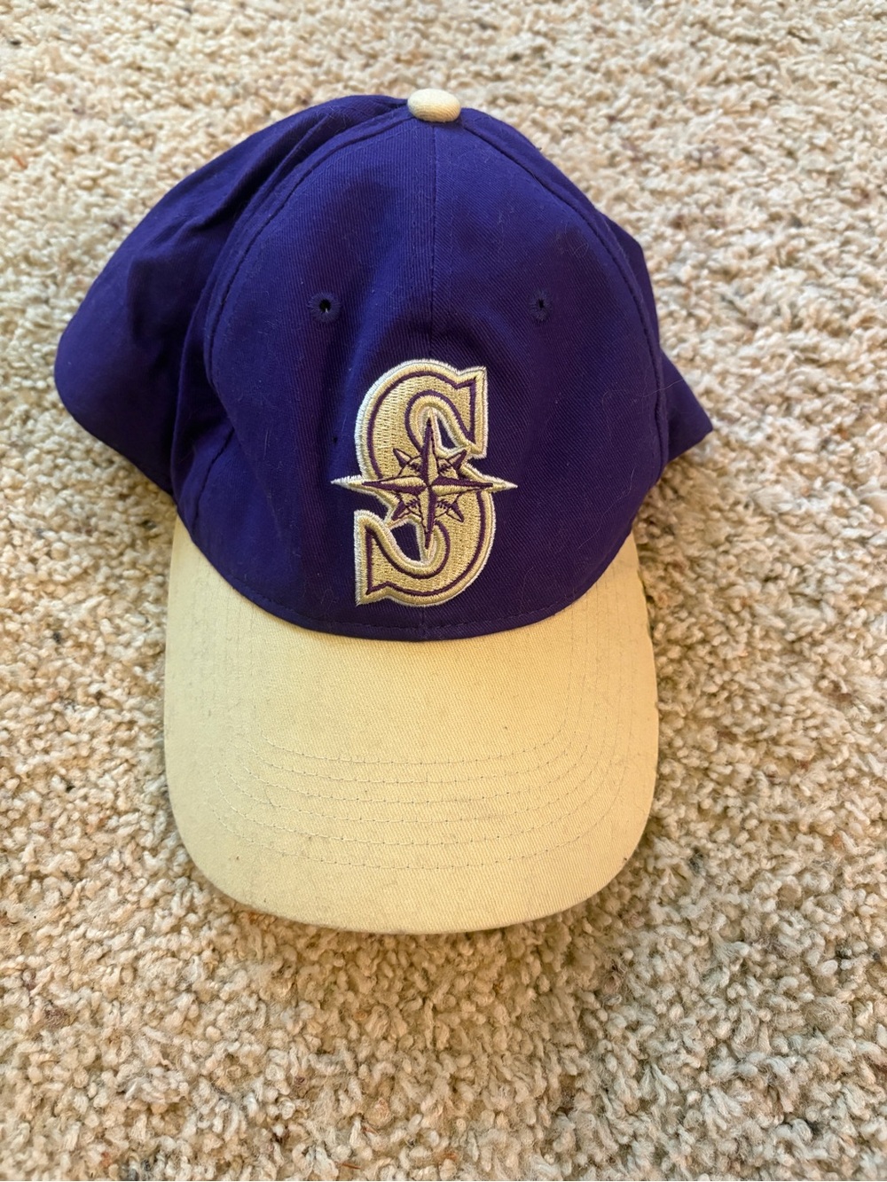 Seattle Mariners Vintage Two-Tone S Logo Cap - Purple and Gold